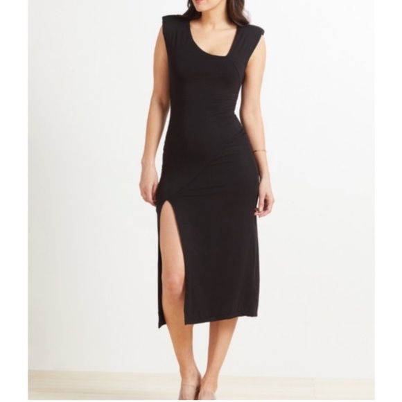 NWT Good American Asymmetric Neck Dress Size 1 - Picture 1 of 5